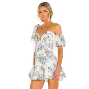 For Love And Lemons Alice Mini Dress in Lavender